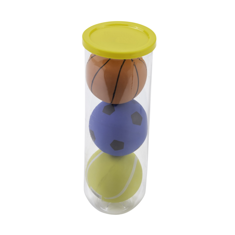 High bounce ballen, 3 stuks in koker